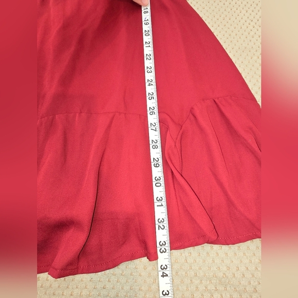 Altar’d State Burgundy Dress Large. Long Sleeve Boho Flowy - Picture 7 of 9